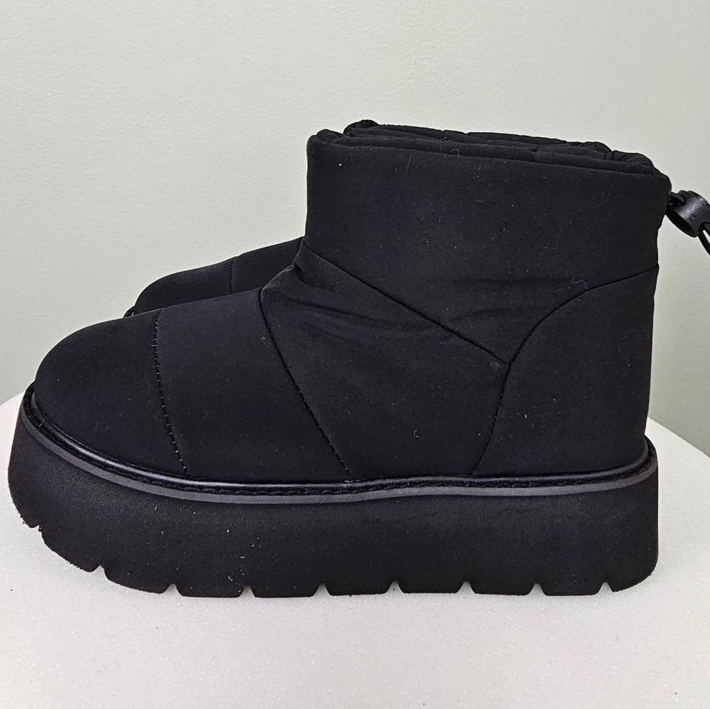 Portland Boot Company Women's Metallic Puffer Cozy Booties in Black - Picture 10 of 14